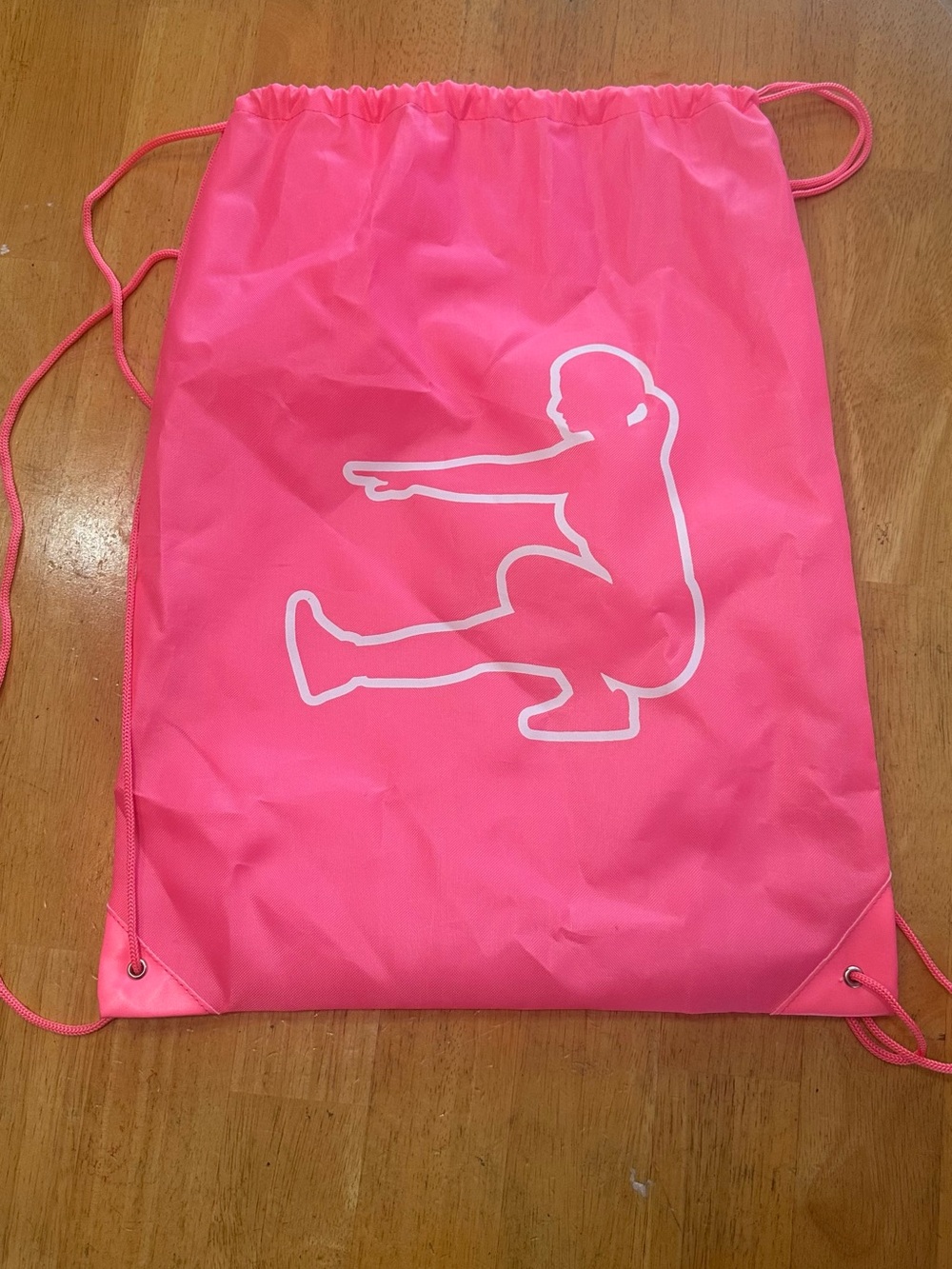 Pink Drawstring Sports Backpack